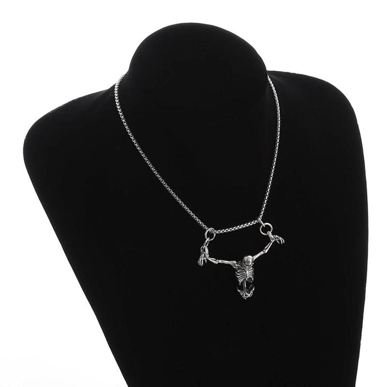 Half Body Skeleton Hanging Necklace Jewelry Pendant... - Depop