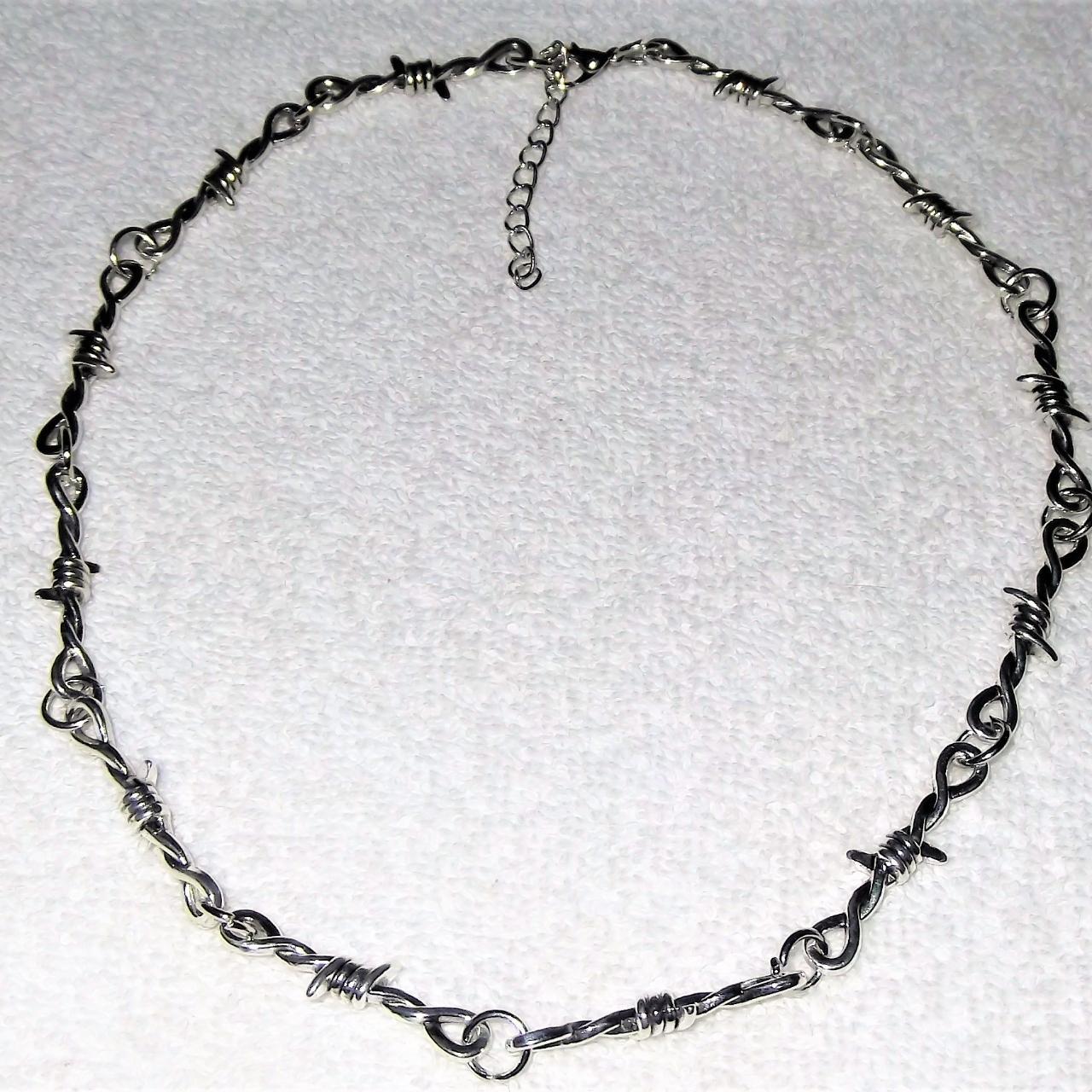 THE CRYSTAL BARBED WIRE NECKLACE – Vicious Punx