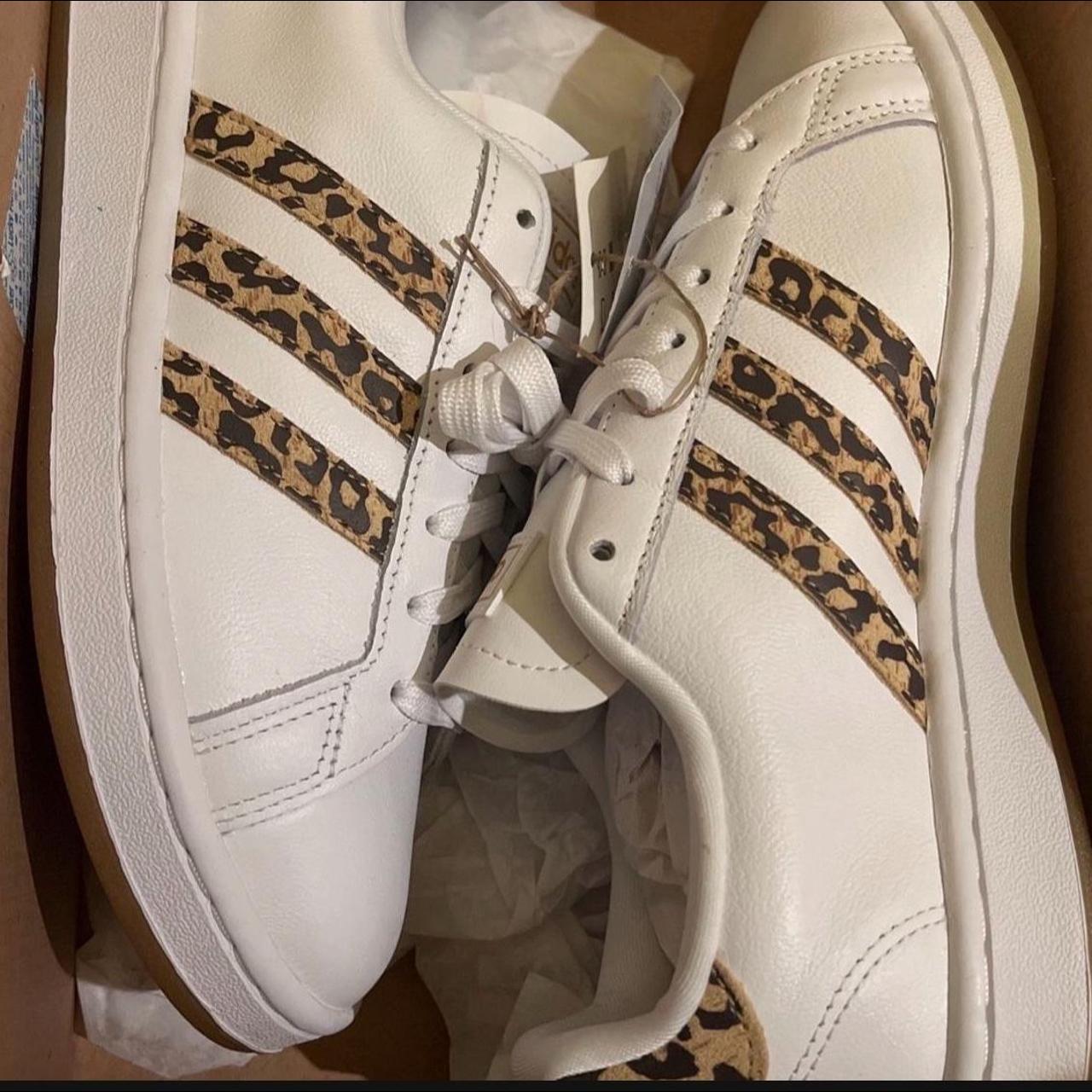 Adidas leopard shop print shoes size