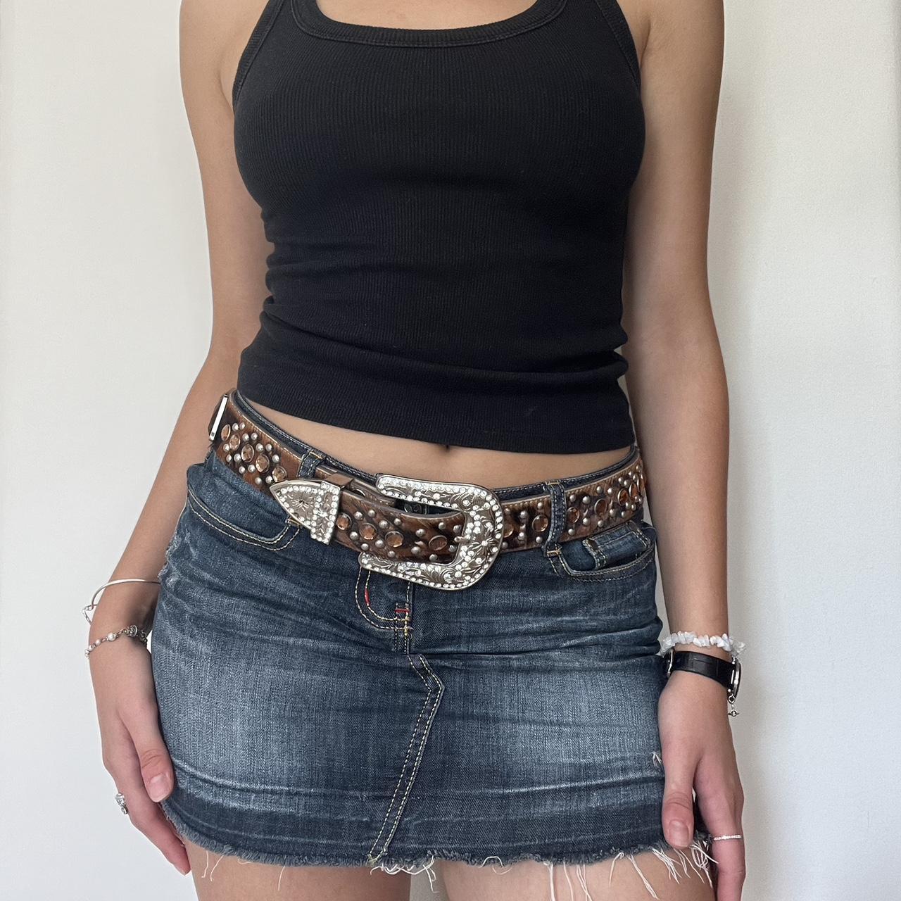 Brown leather cowboy belt 🤠 Gorgeous detailing and... - Depop