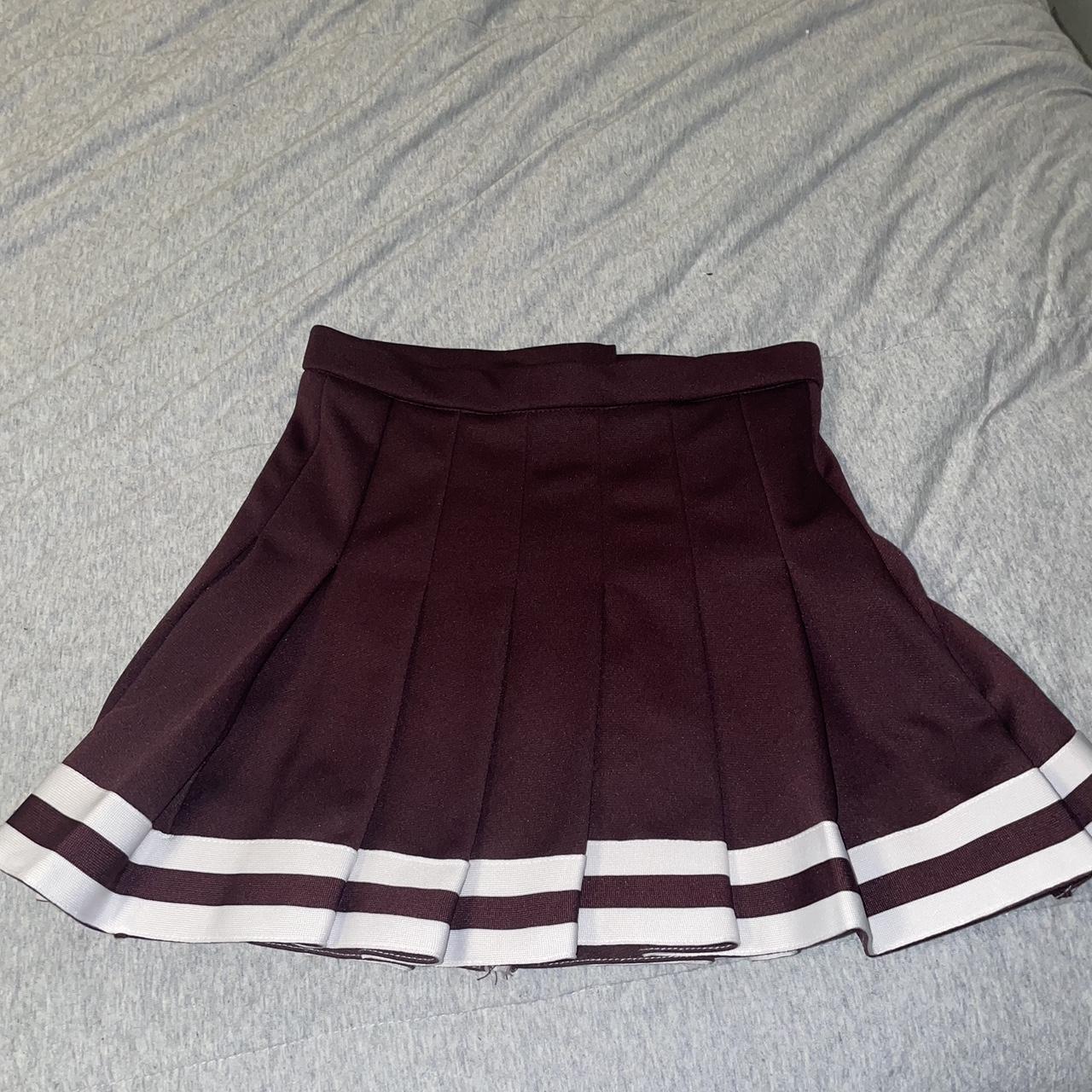 Burgundy hotsell cheerleader skirt