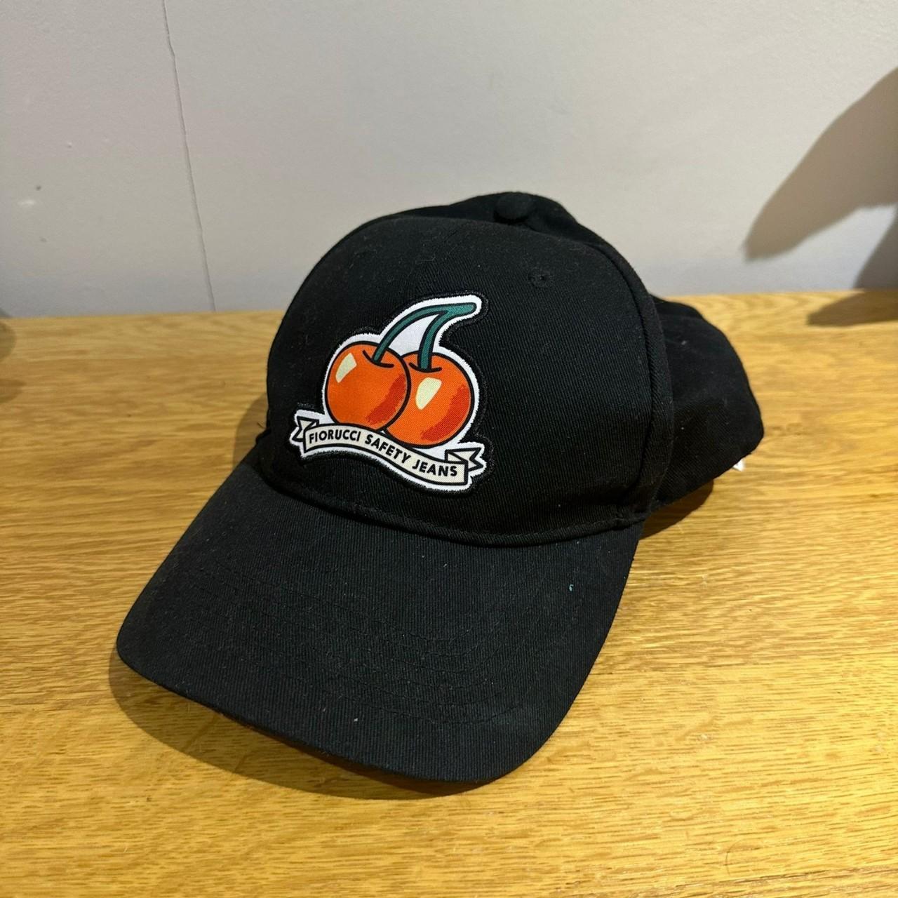 Fiorucci safety jeans baseball cap Black with red... Depop