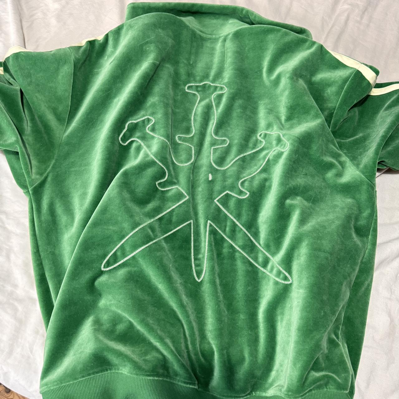 Unknown London Velour TrackSuit Top, Green - insane...