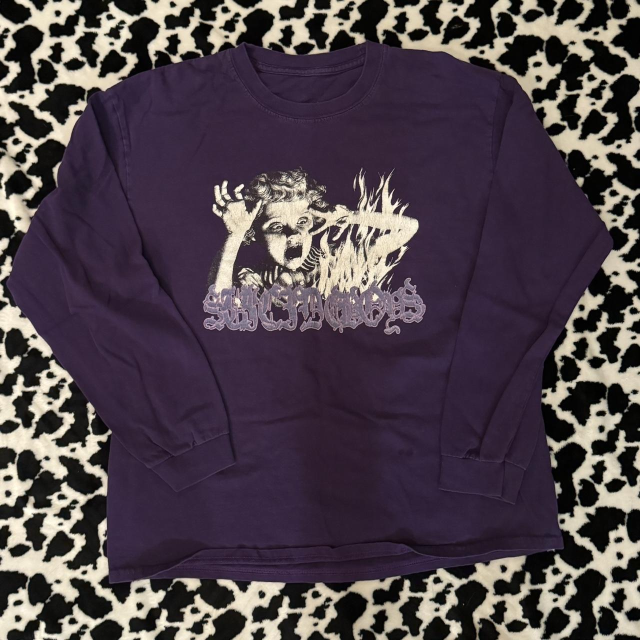 Purple suicideboys statue long sleeve tee Faded... - Depop