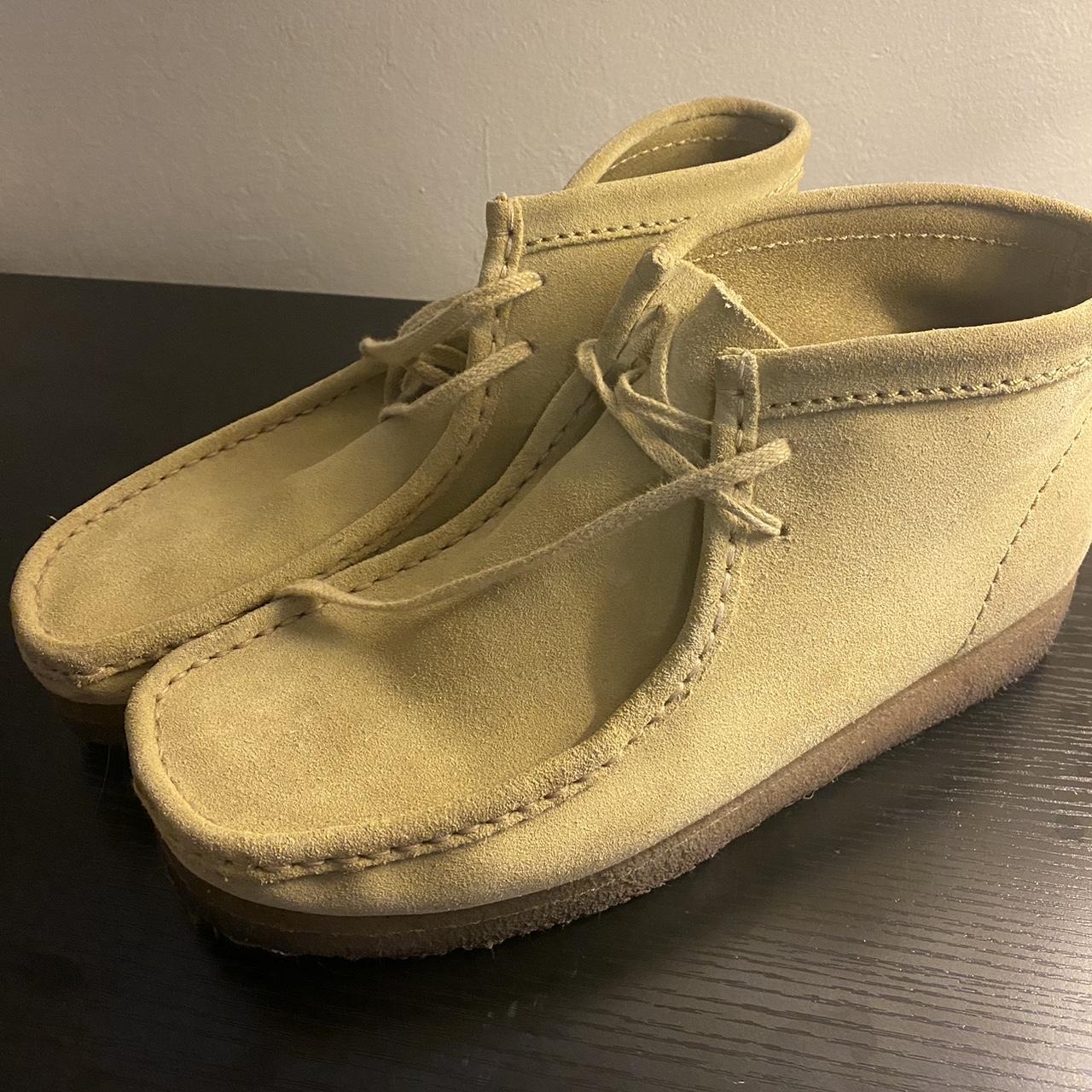 Clarks Men's Cream Boots | Depop