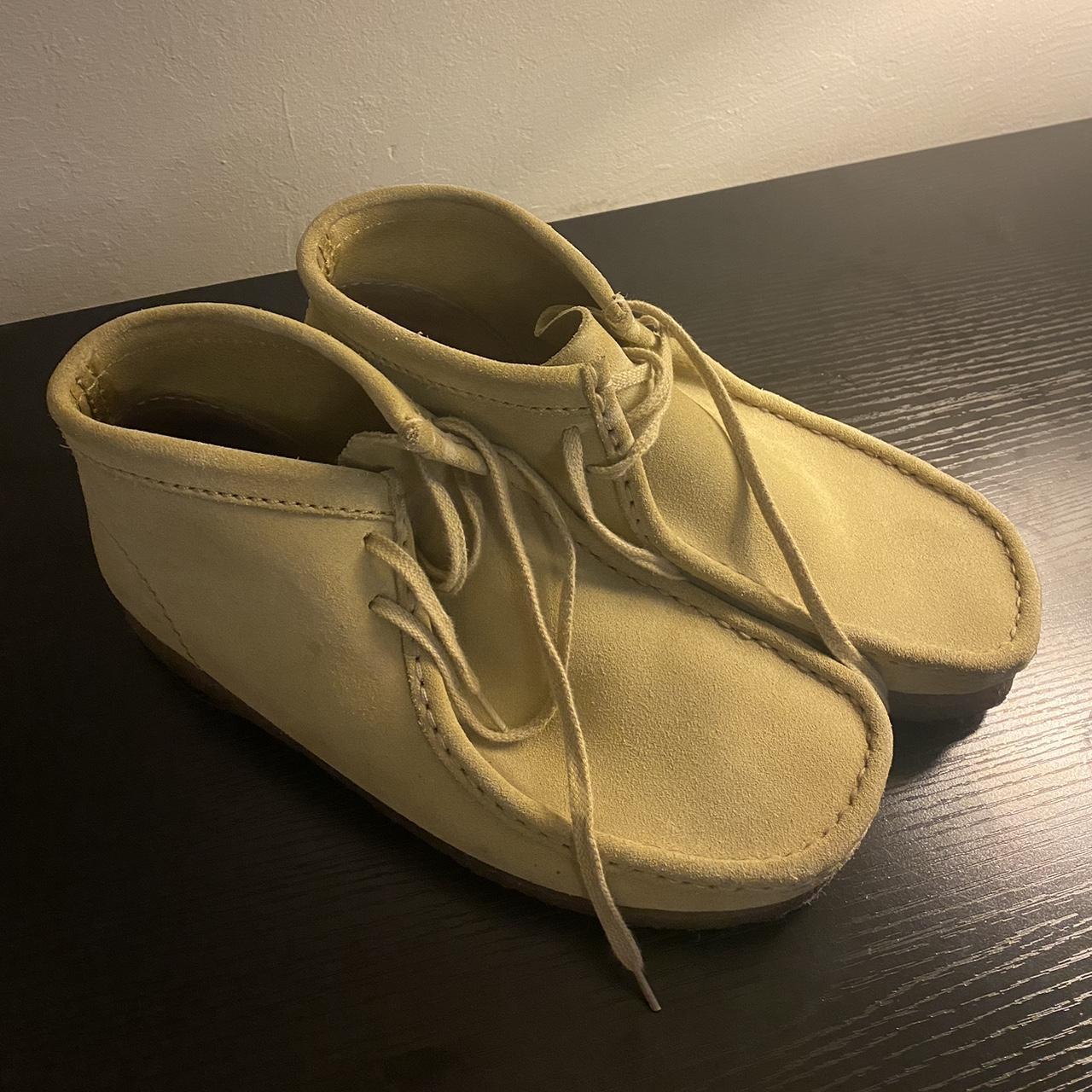 Clarks Men's Cream Boots | Depop