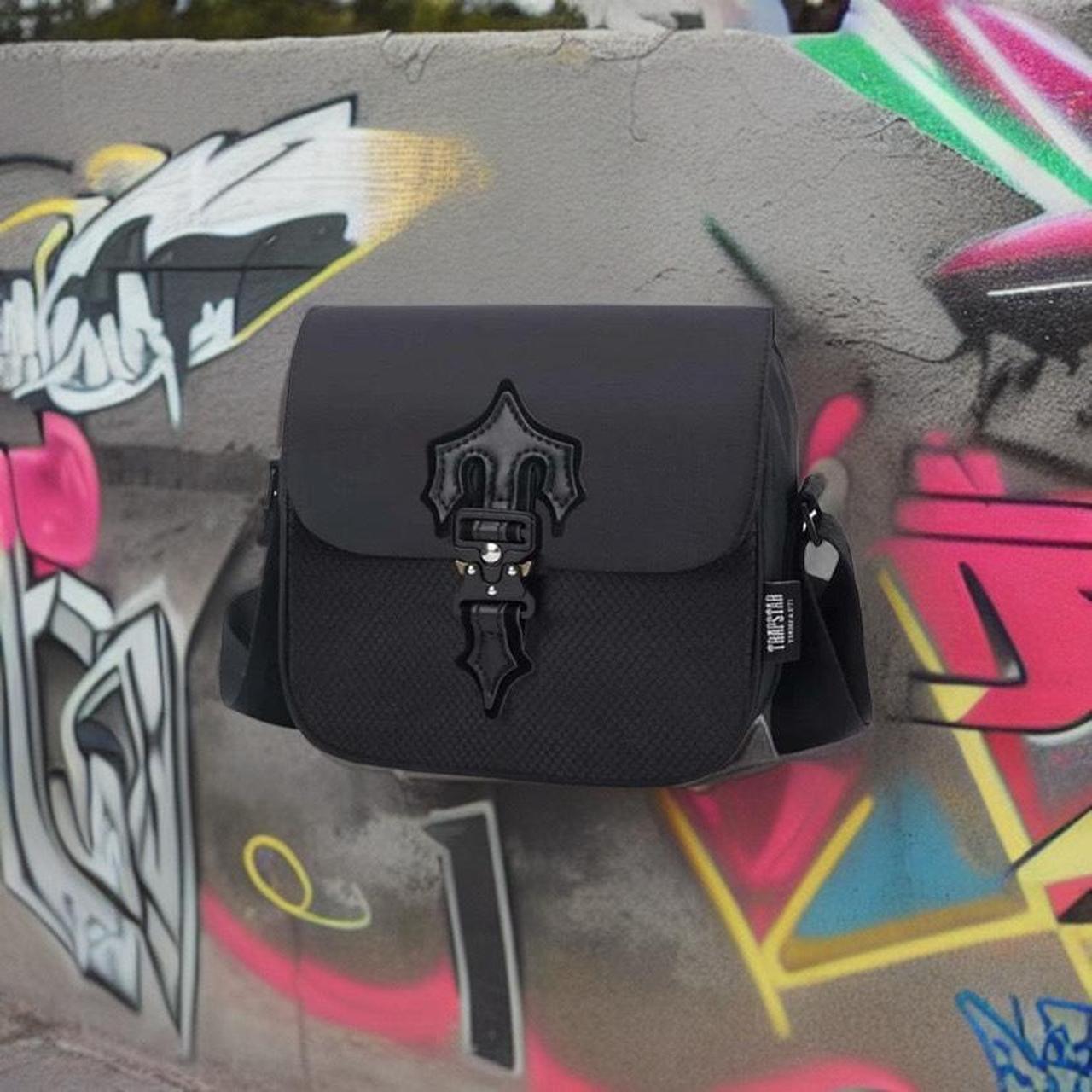 Trapstar Irongate Messenger Bag 1.0 All Black Depop