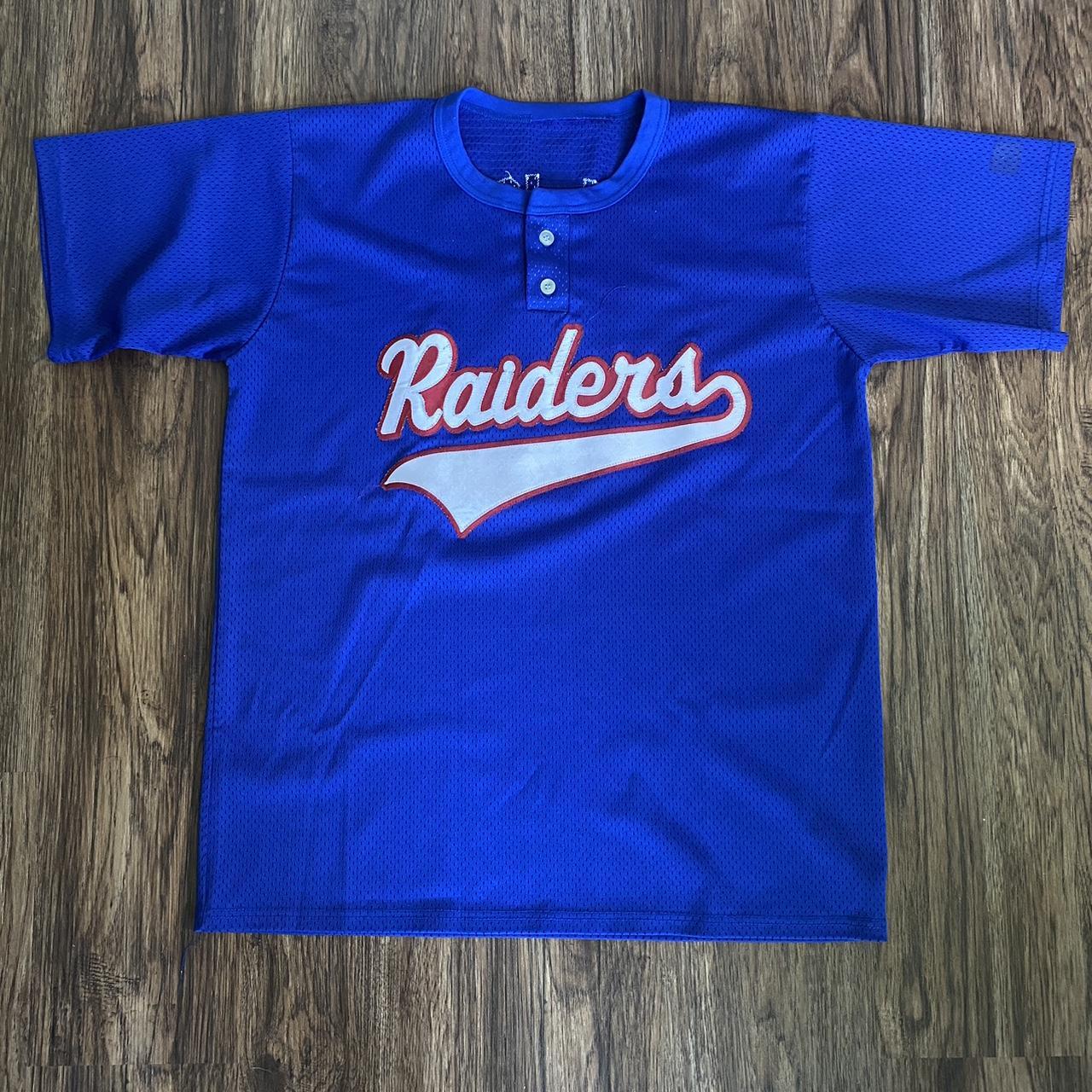 Vintage Raiders Baseball Jersey - Depop