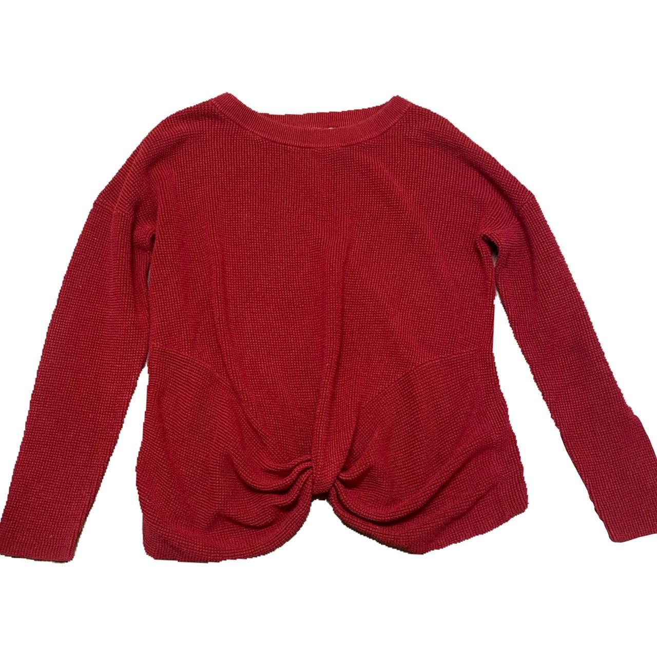 yidarton red knit sweater good condition size... Depop