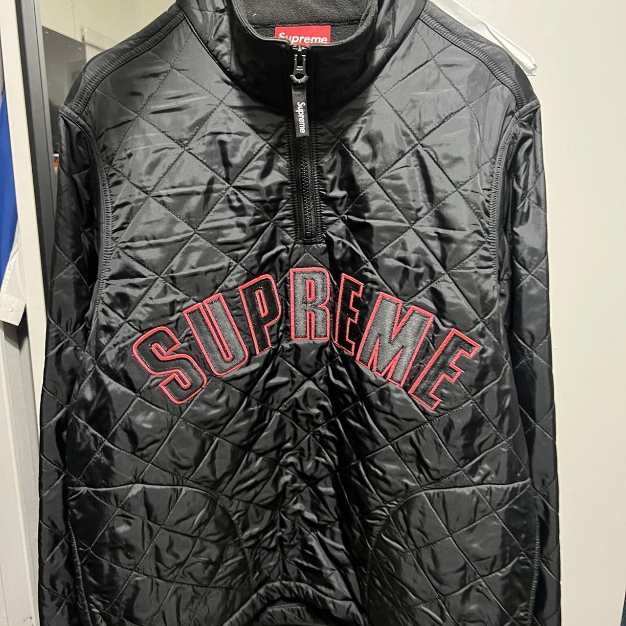 Supreme Arc Logo Quilted Half Zip Pullover SS 17 - Stadium Goods