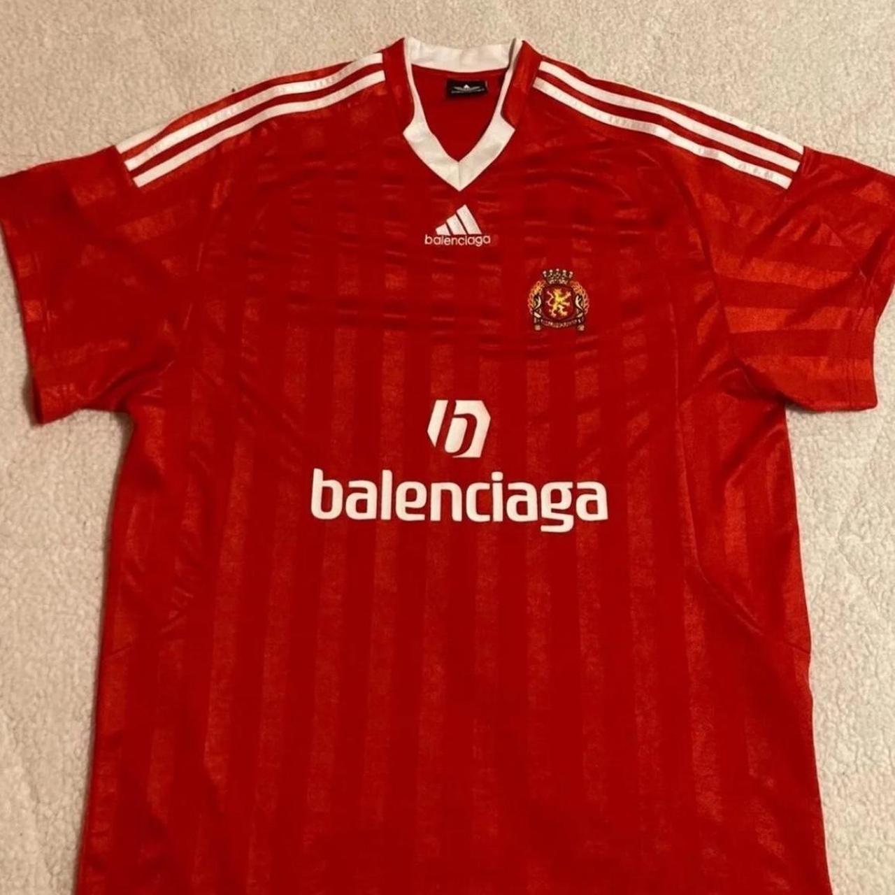 Balenciaga X Adidas SS23 Red Soccer Jersey Size 34 | Depop