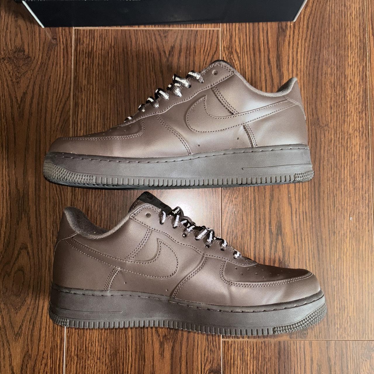 Supreme Nike AF1 Brown size 11M barely worn with box - Depop