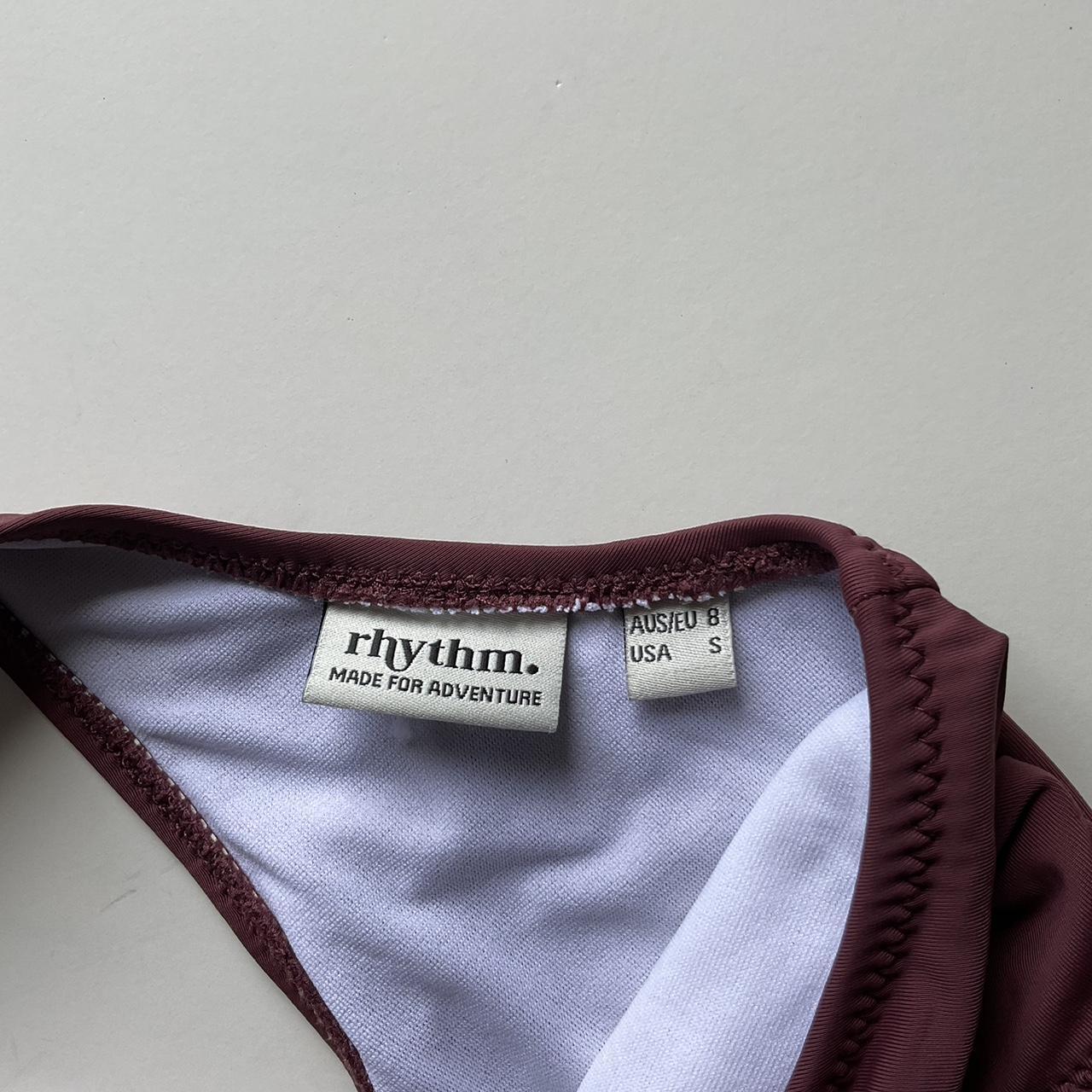 Rhythm Swim Bikini top -Size S -Color Burgundy/Maroon - Depop