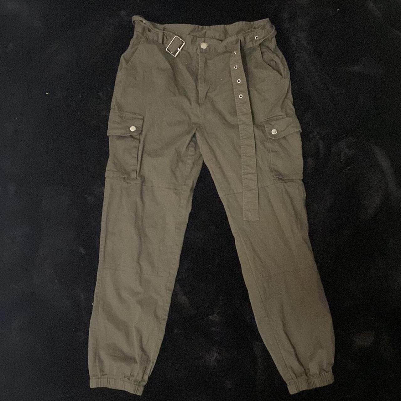 Army Green Cargo Pants Worn Once Like New Good... - Depop