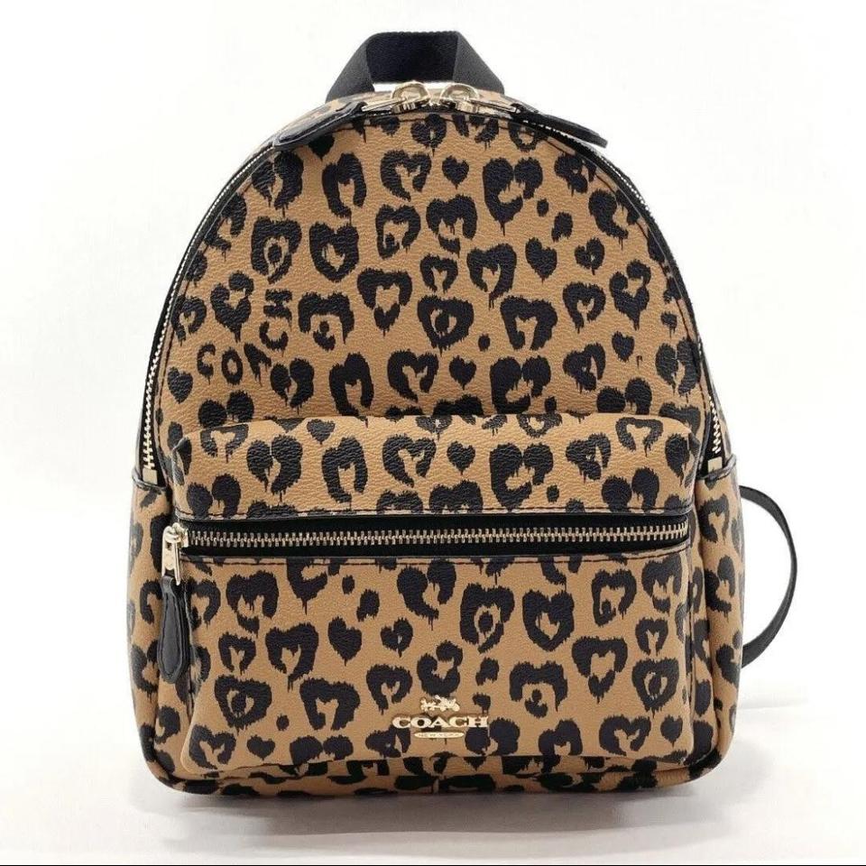 Coach Leopard Print Mini Backpack. Multifunction