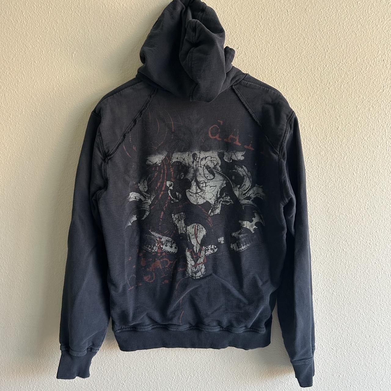 Vintage y2k aesthetic Dark Horse hoodie 2000s zip... - Depop