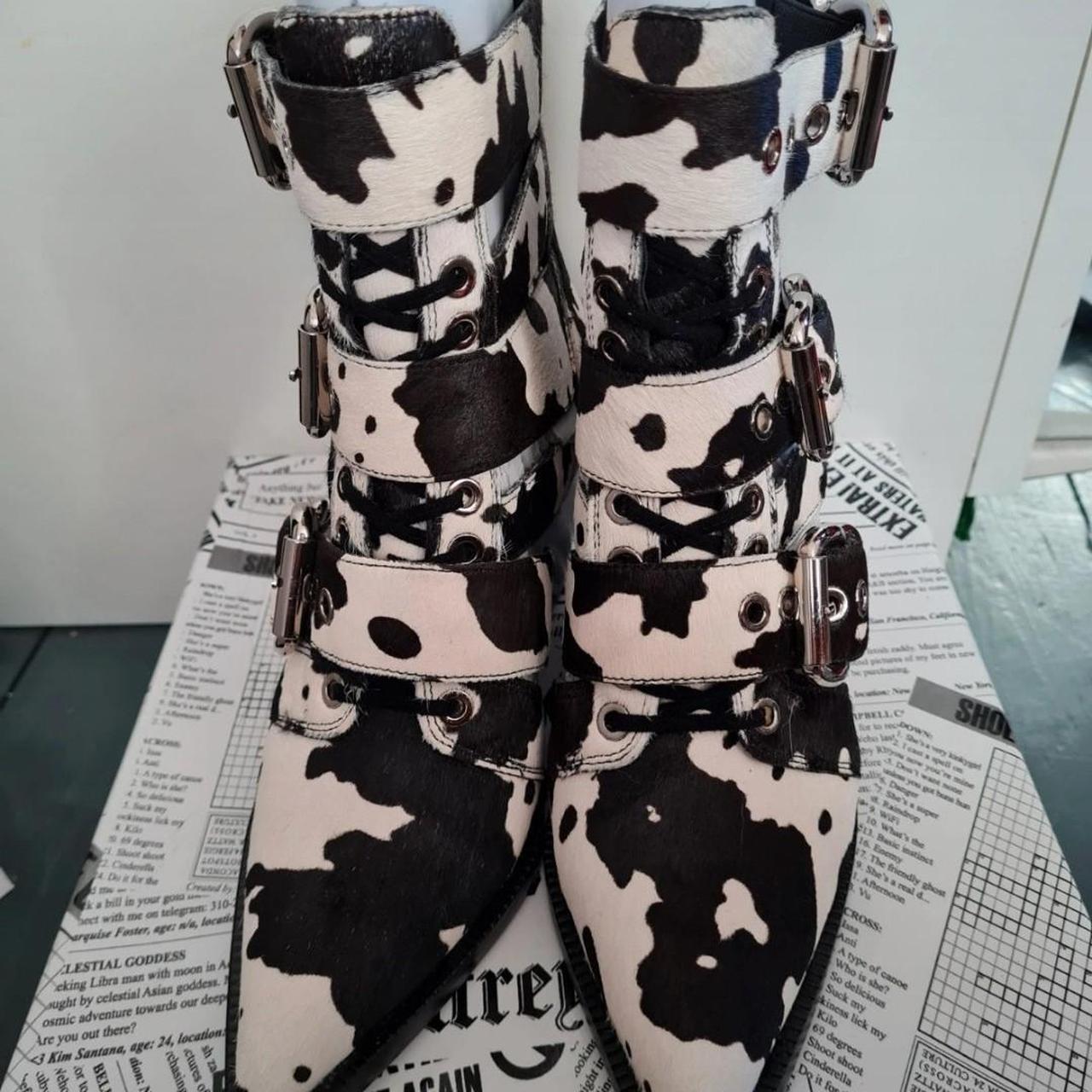 Jeffrey campbell cow outlet print boots