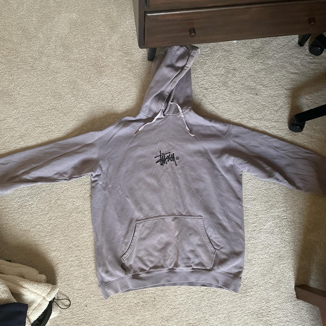 Stussy Hoodie in Lilac. Great oversized M... - Depop