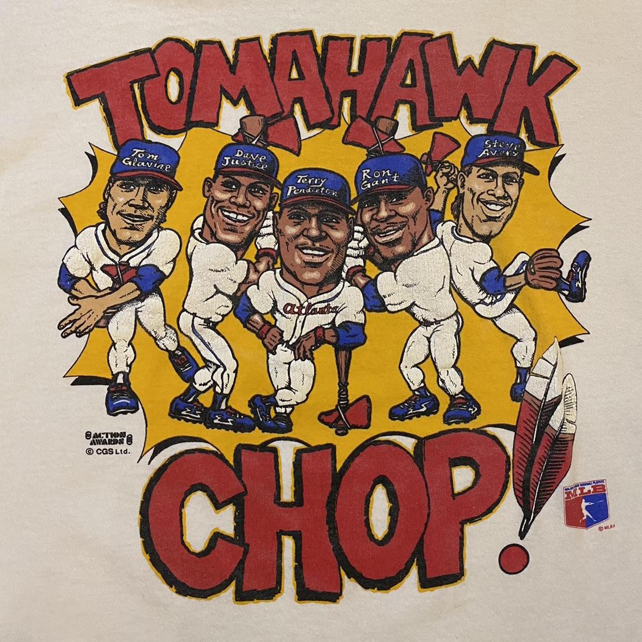 Vintage Atlanta Braves Tomahawk Chop Shirt XL -Salem