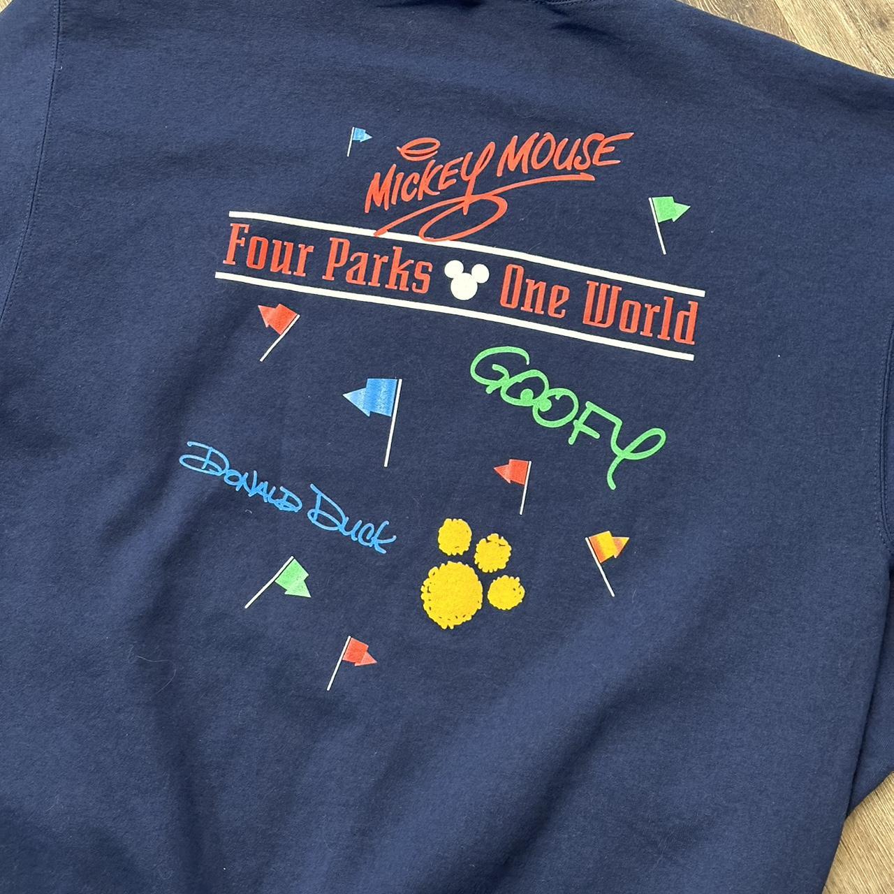 1990 s Disney Four Parks One World Crewneck. Depop