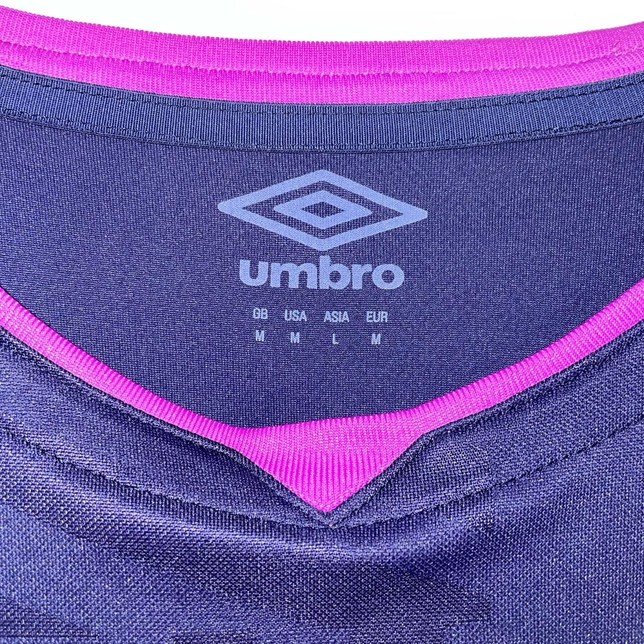 Umbro Men's Purple and Navy T-shirt | Depop