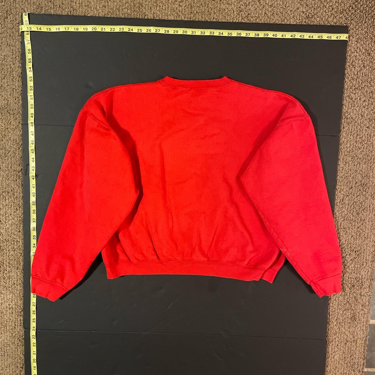 Fruit of the Loom Men's Red Sweatshirt | Depop