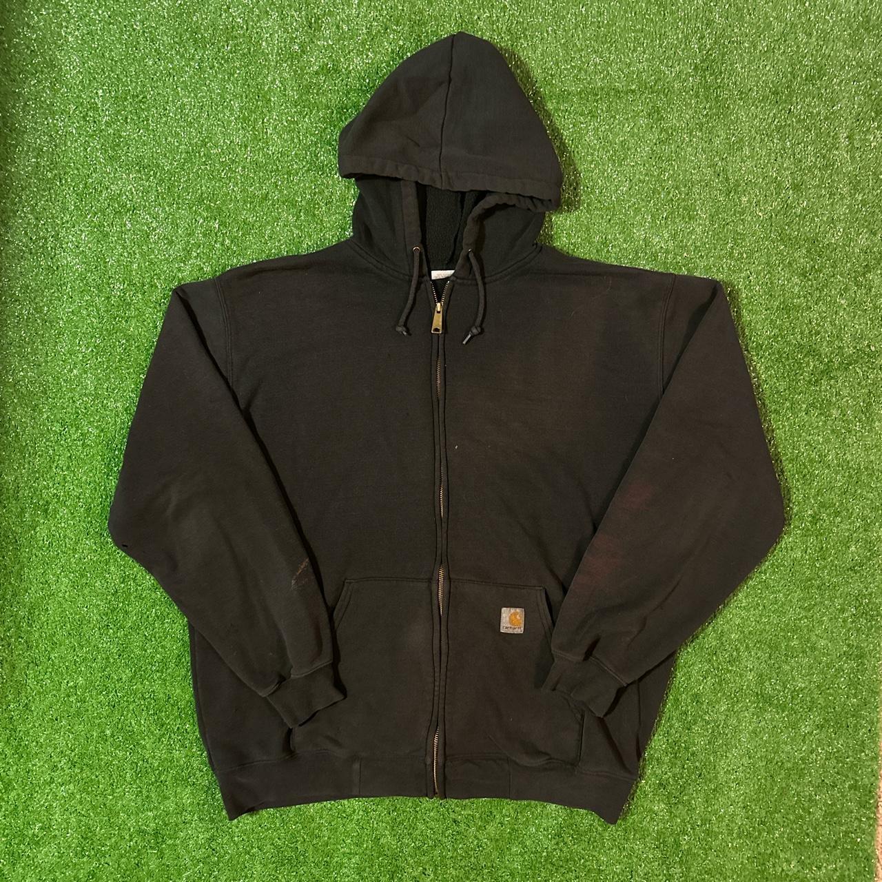 90s Carhartt Zip Up Hoodie XL 28x30 Depop