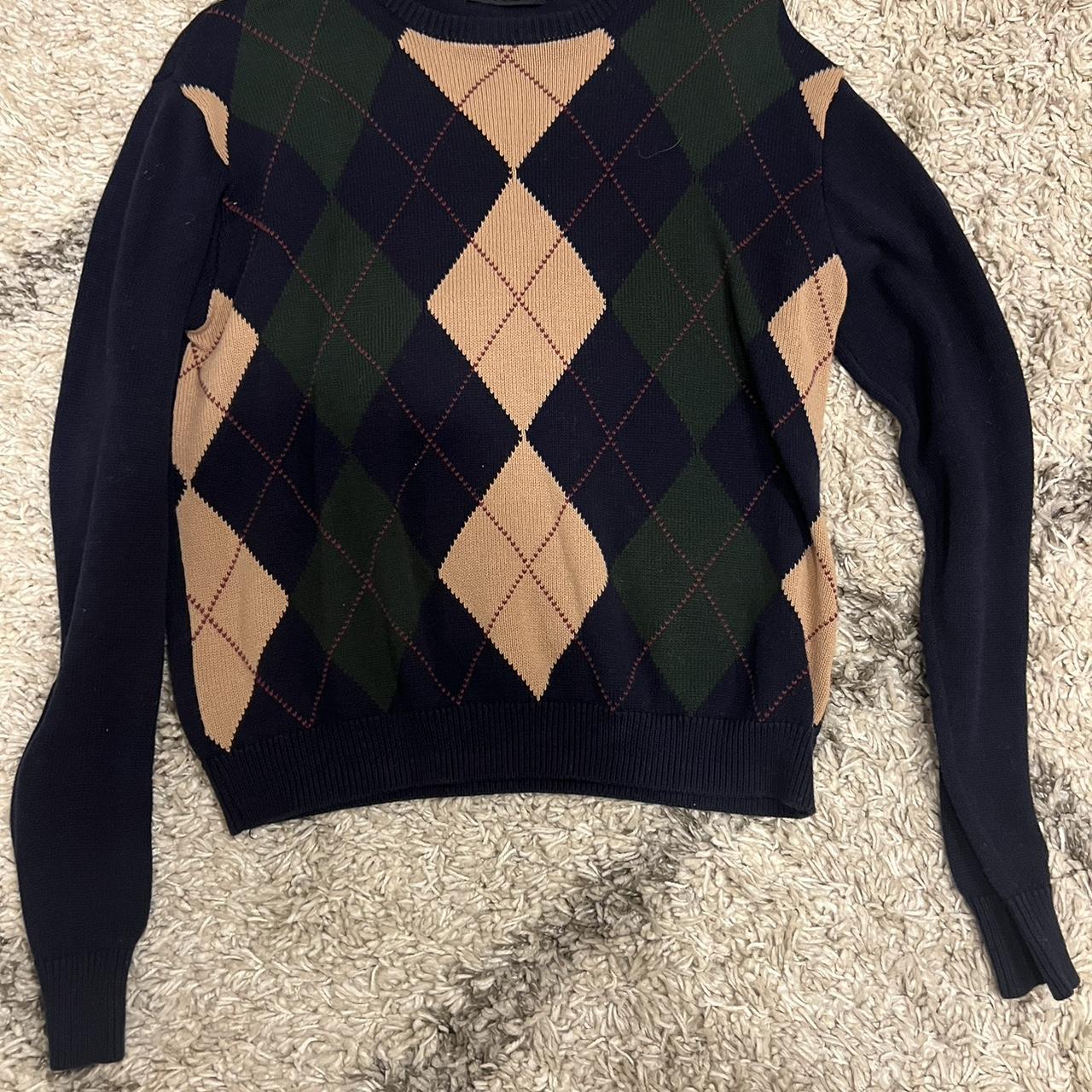 Brandy melville argyle sweater used rly good!... Depop