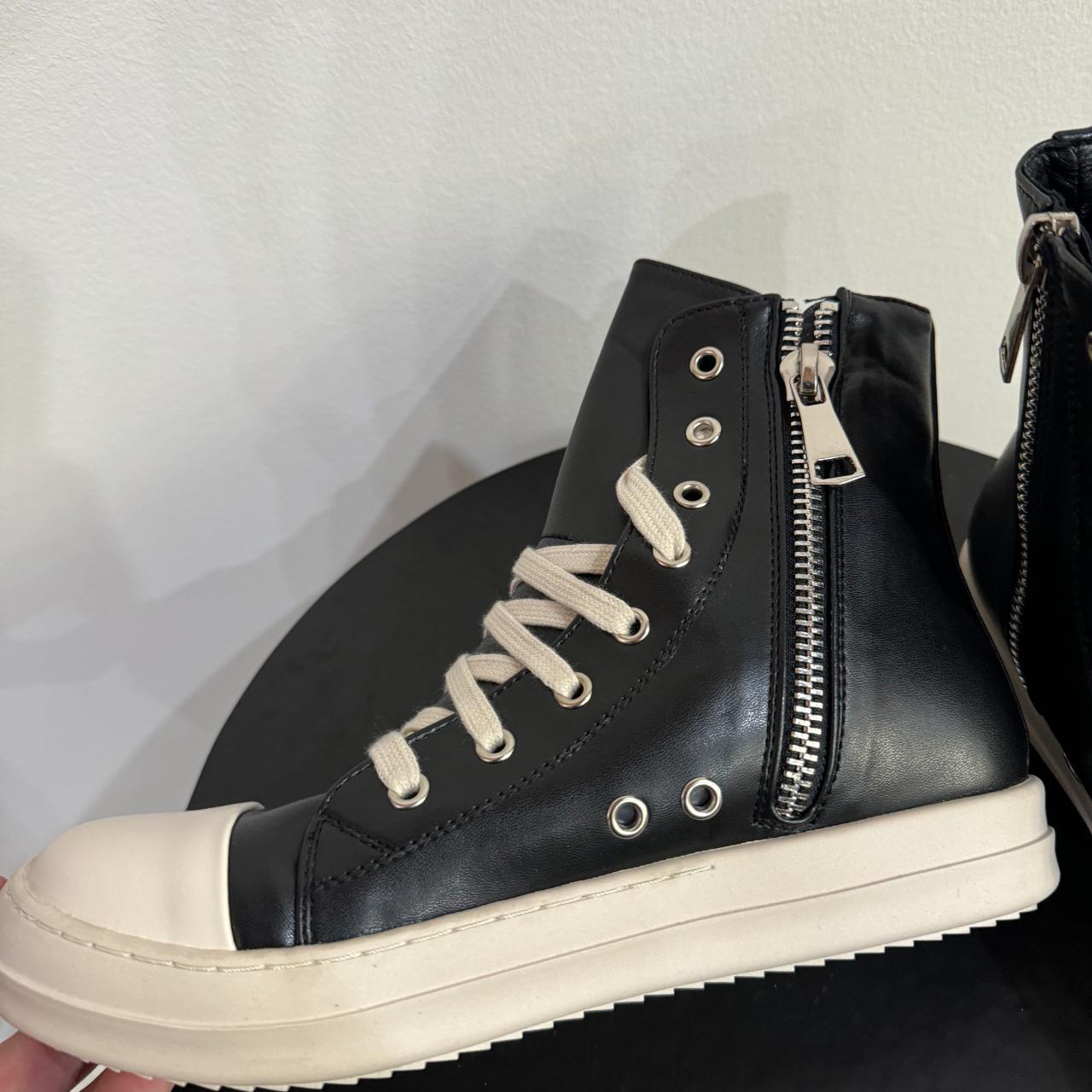 Rick Owens Fogachine high top Price - 120 Size -... - Depop