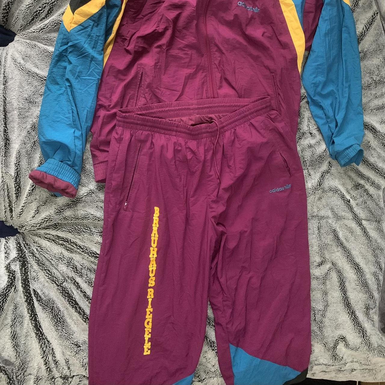 Vintage adidas brauhaus tracksuit with a unique... - Depop