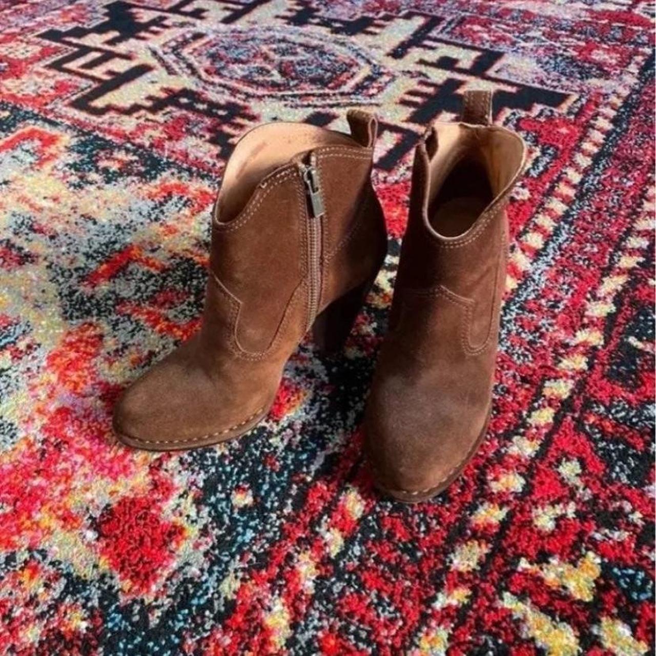 Frye Madeline Booties Show some interior signs of. Depop