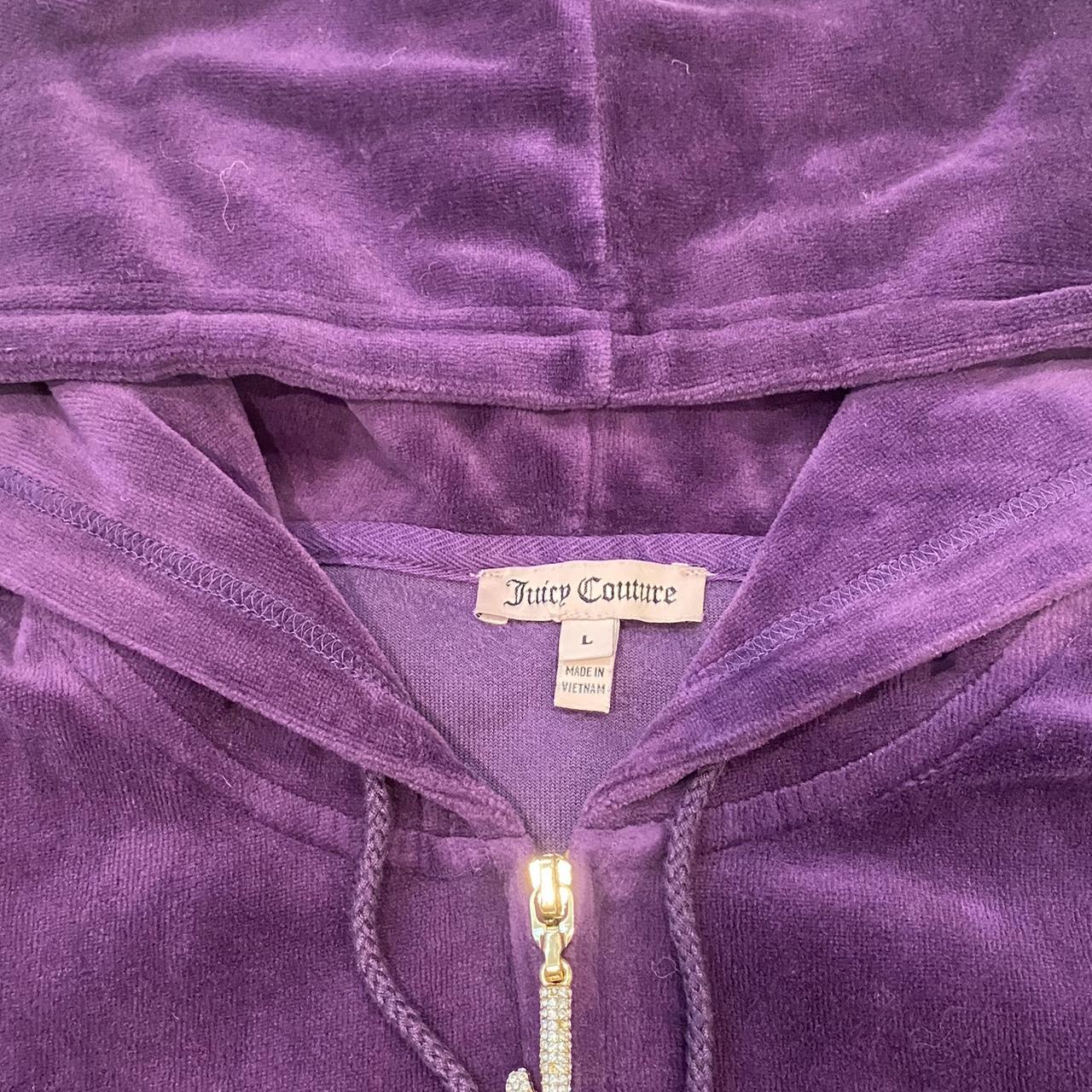 Juicy Couture purple zip up. Size large but fits... - Depop