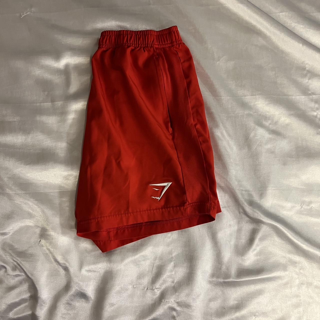 Gymshark Men's Red Shorts Depop