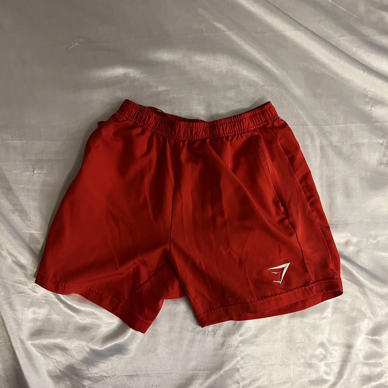 Gymshark Men's Red Shorts Depop