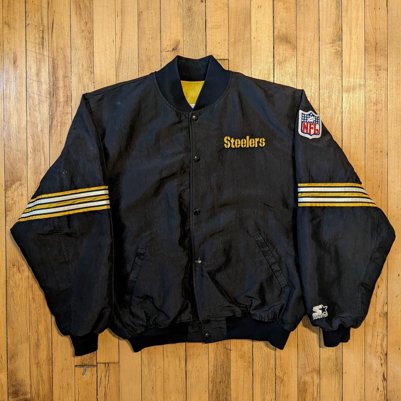 Pittsburgh Steelers Bomber Starter Black Jacket