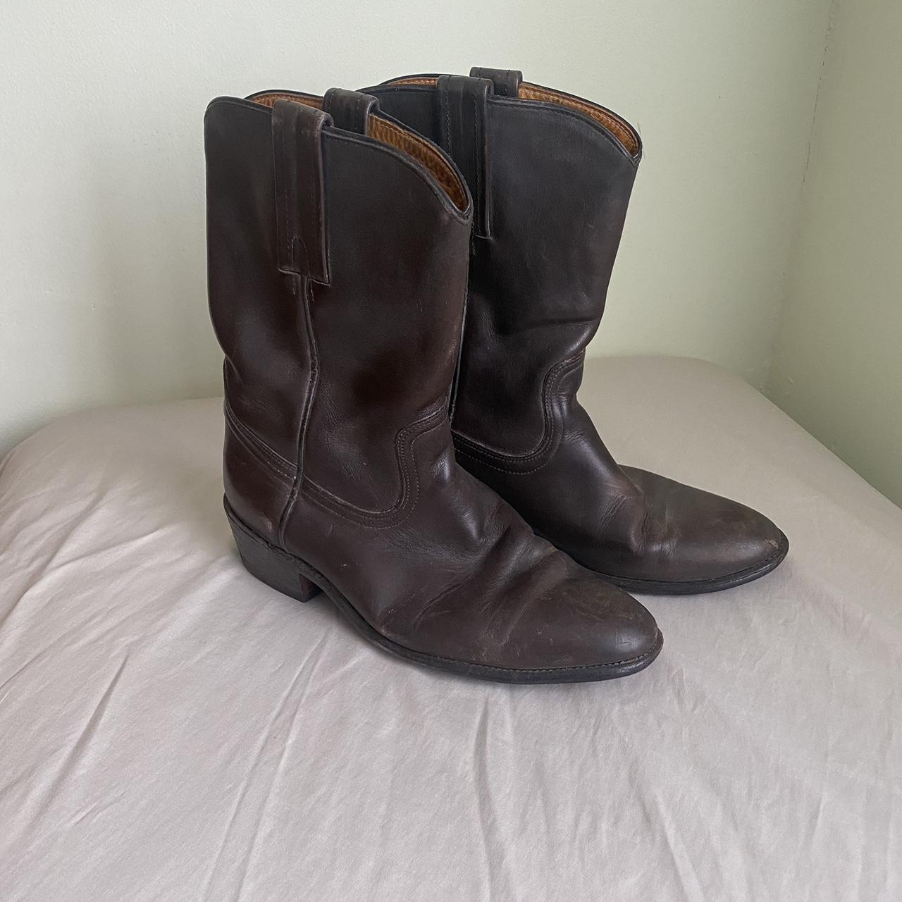 Pre-owned Leather Boots In Brown