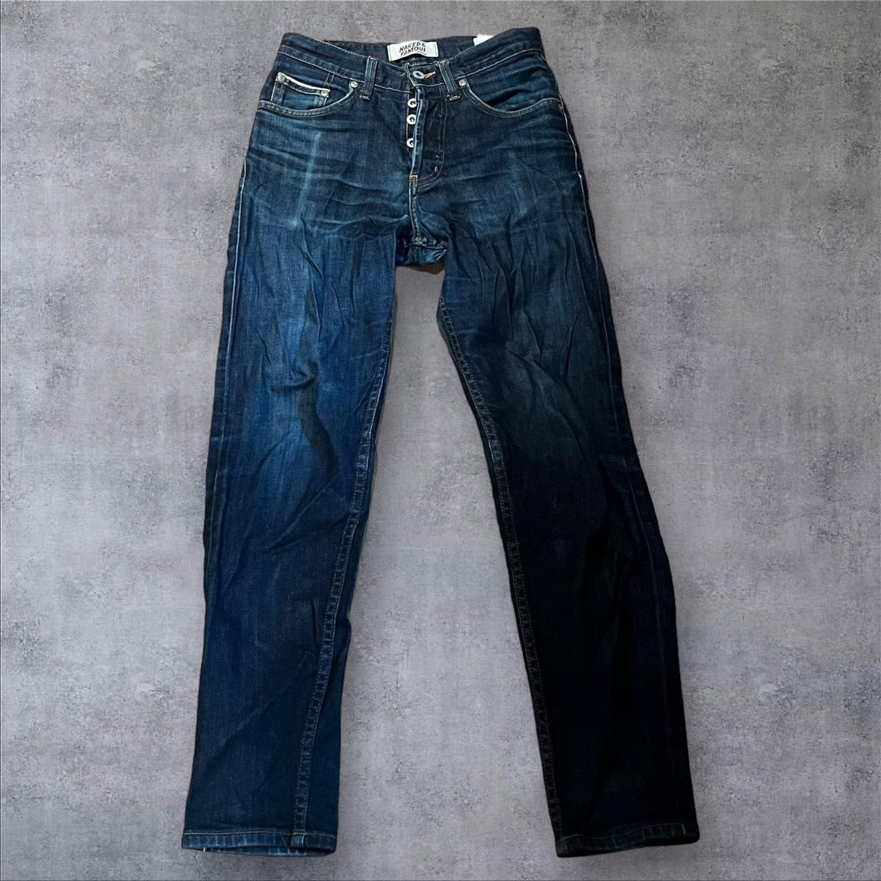 Naked And Famous Womens Selvedge Denim Blue Jeans... - Depop