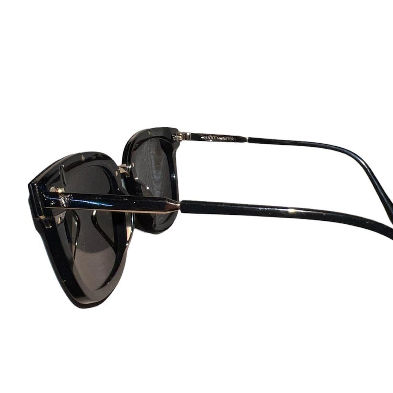 Gentle Monster Women's Black and Gold Sunglasses Depop