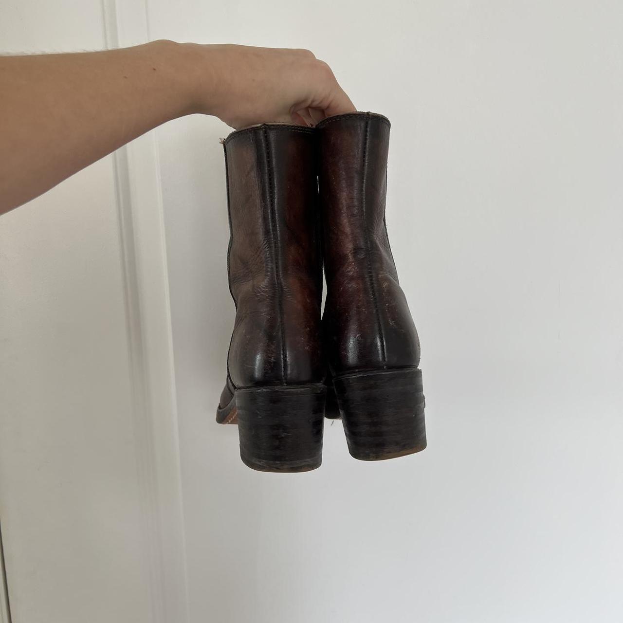 Frye Women's Brown Boots Depop