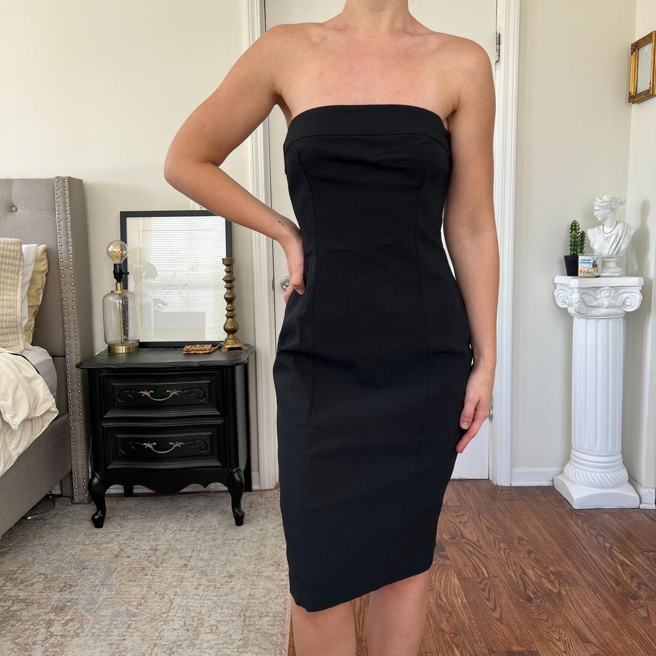 Black Strapless Pencil Dress