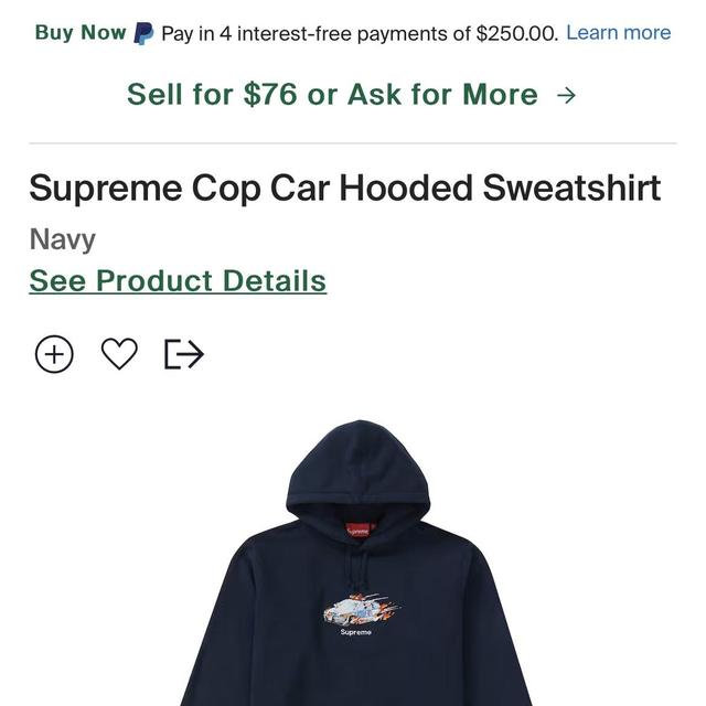 Supreme cop-car-hoodie - Depop