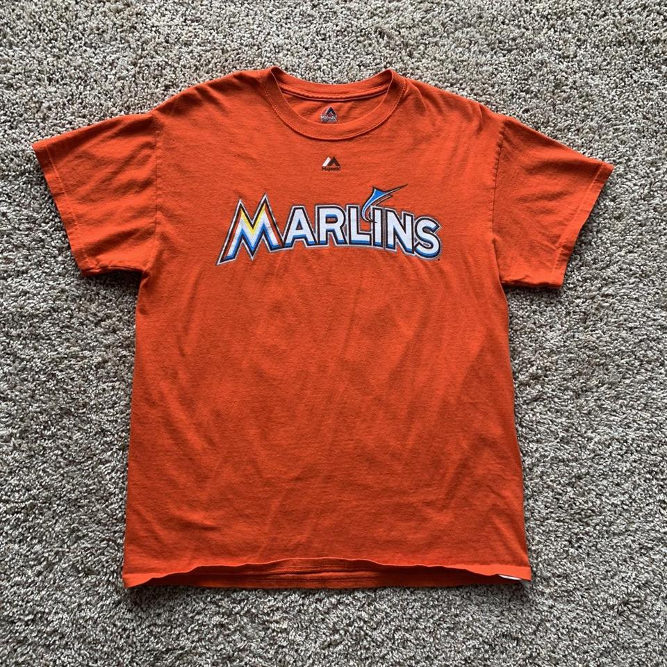 Majestic Miami Marlins Giancarlo Stanton Black - Depop