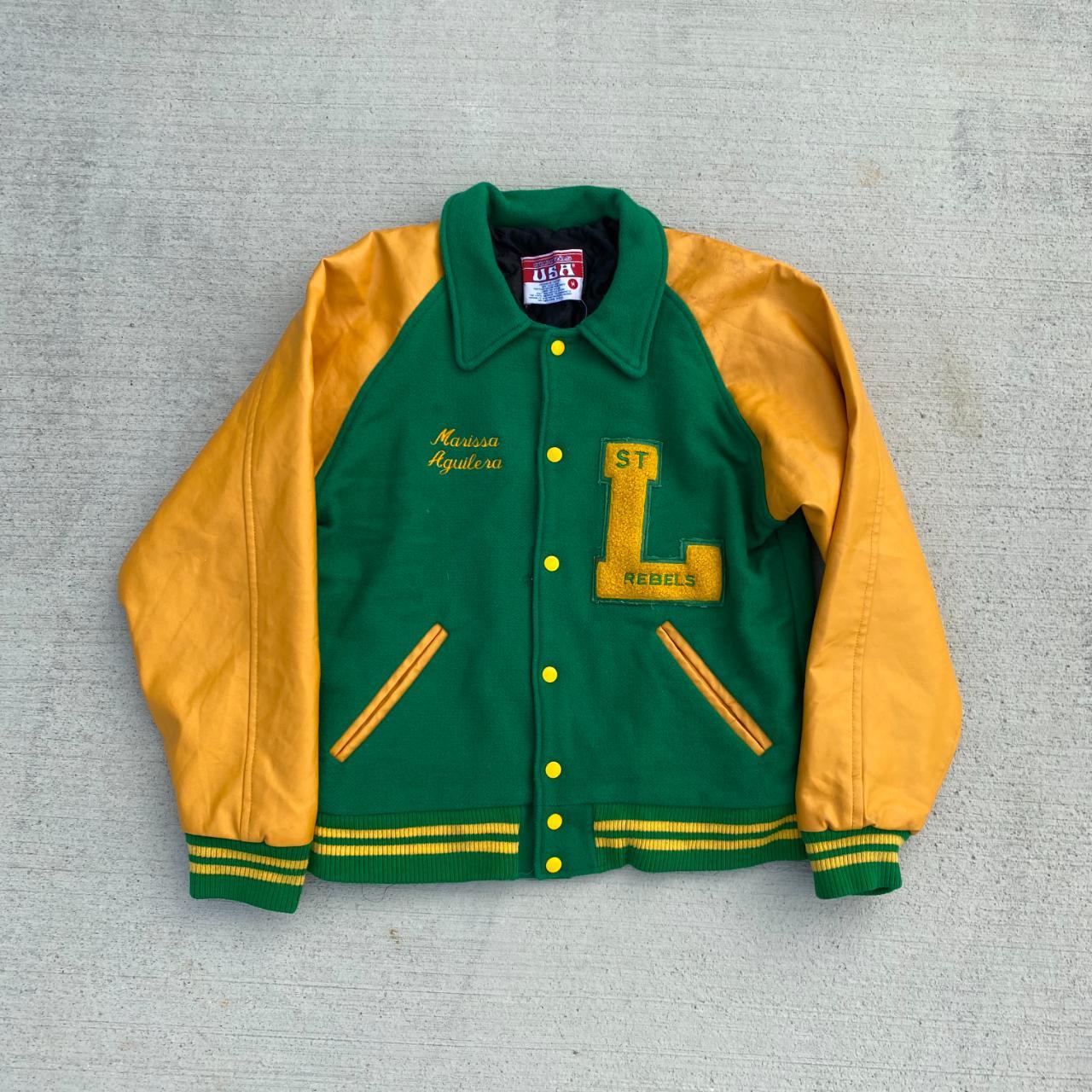 Green and Yellow Bomber Jacket