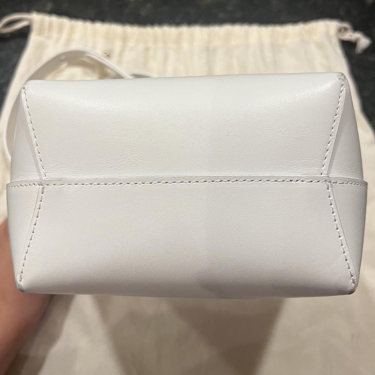 Mansur Gavriel Bucket Bag Mini White Leather Blue... Depop