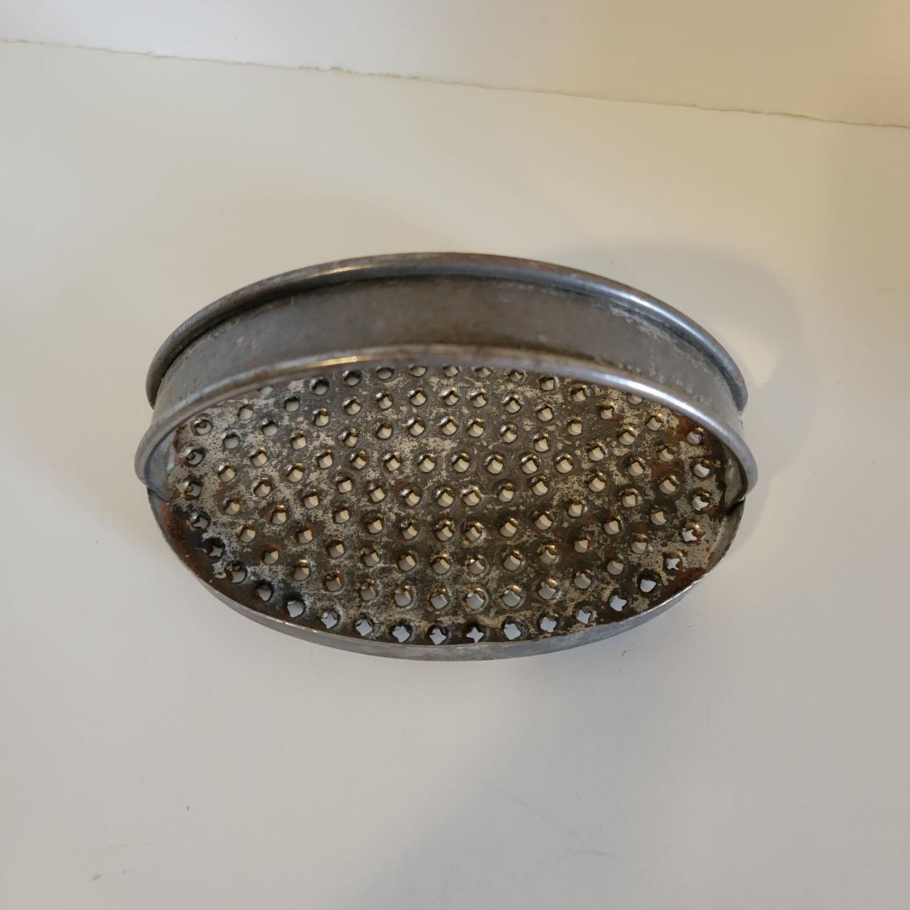 Vintage All In One Metal Flat Cheese Grater Rustic