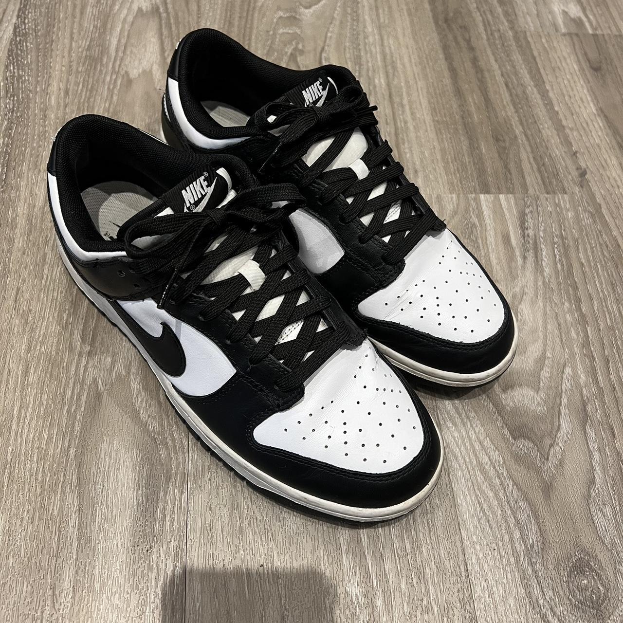 Nike dunk low retro white/black panda Size... - Depop