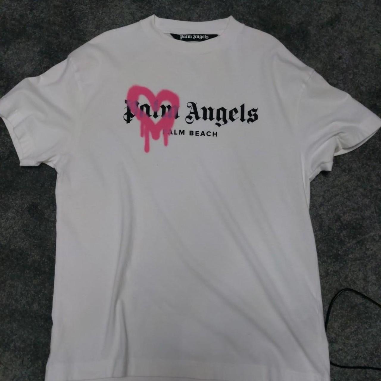 Pink Palm Angels T Shirt Cuore Palm Beach Pink Palm Angels Shirt