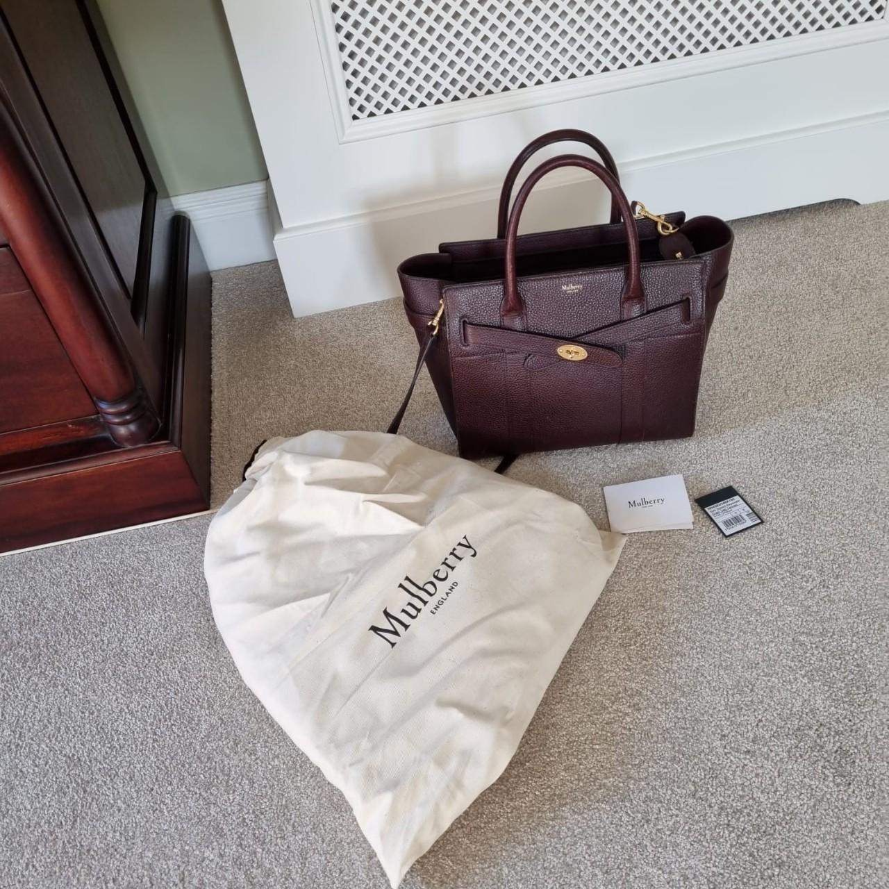 Mulberry Oxblood Small zipped Bayswater bag Depop