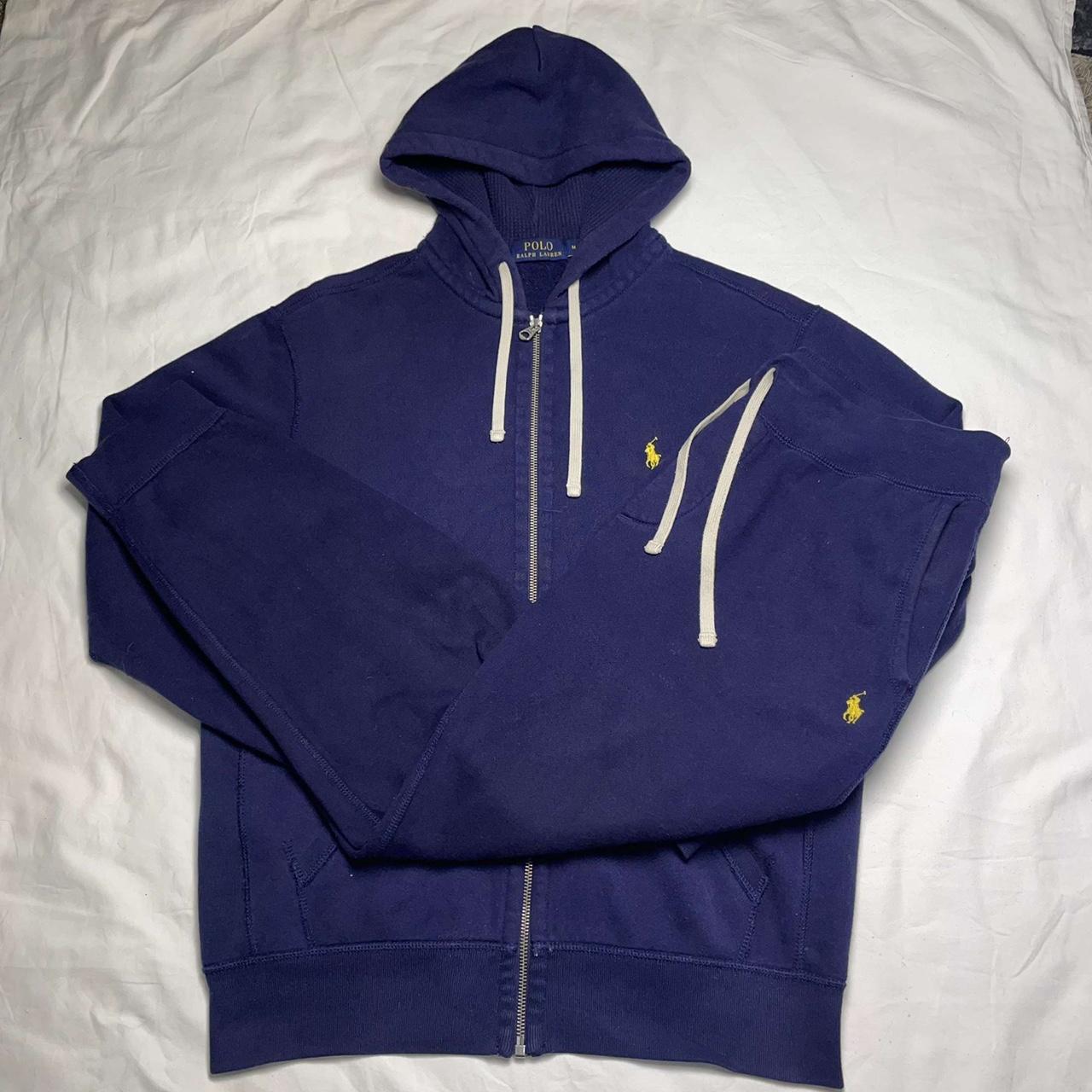 Navy blue polo Ralph Lauren tracksuit Size-Medium... - Depop