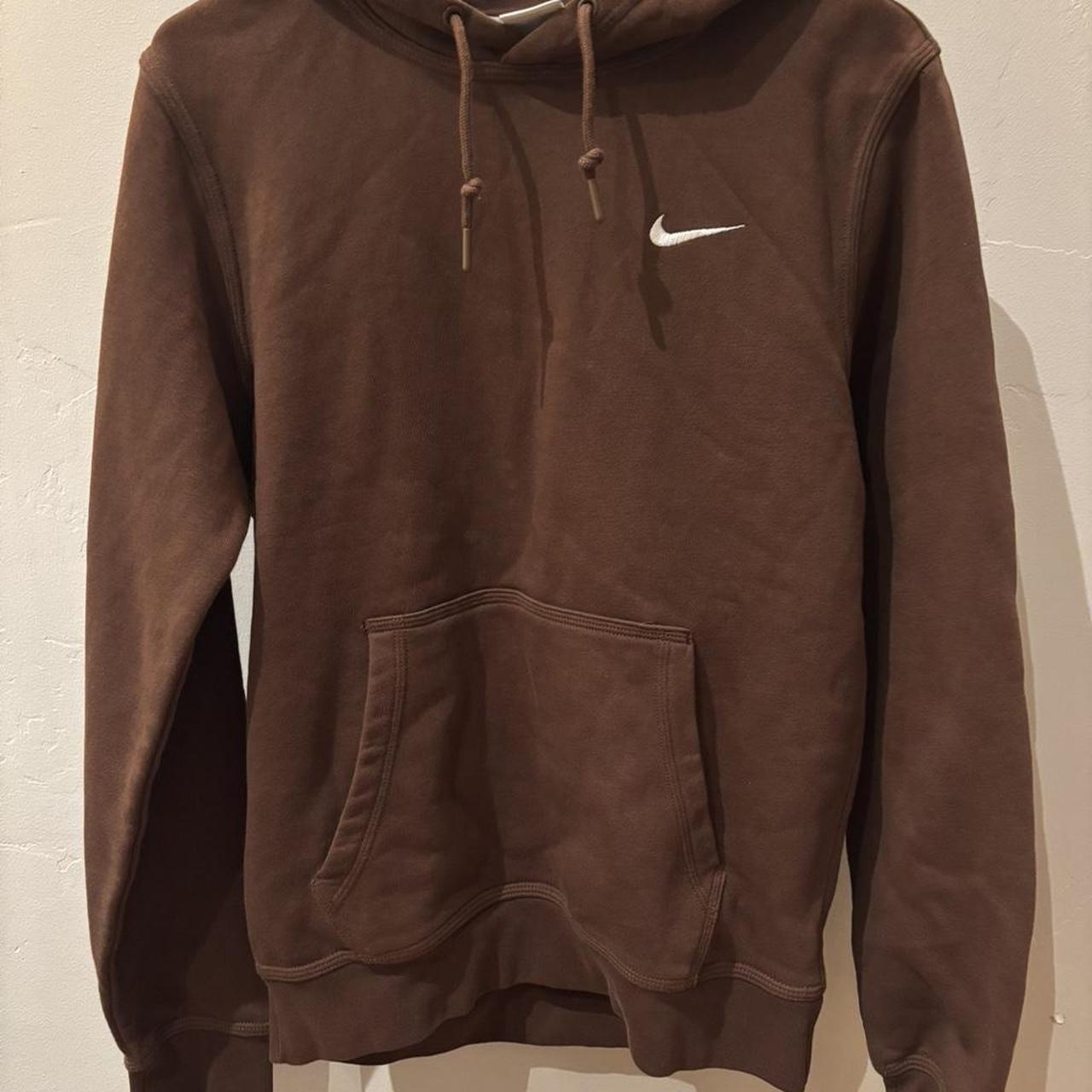 brown nike hoodie zip up